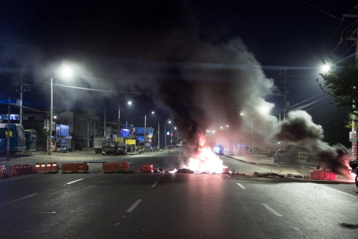 Bloqueo a la altura de la Transversal 54. NAYIB GAVIRIA AMADOR - EL UNIVERSAL