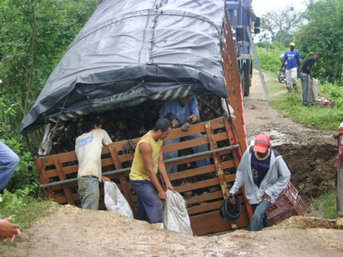 Una de las vías que colapsó en el invierno del año pasado fue la que comunica al corregimiento Las Piedras con Arjona. Para mejorar esa vía se han destinado $9.976.307.531.00. ARCHIVO