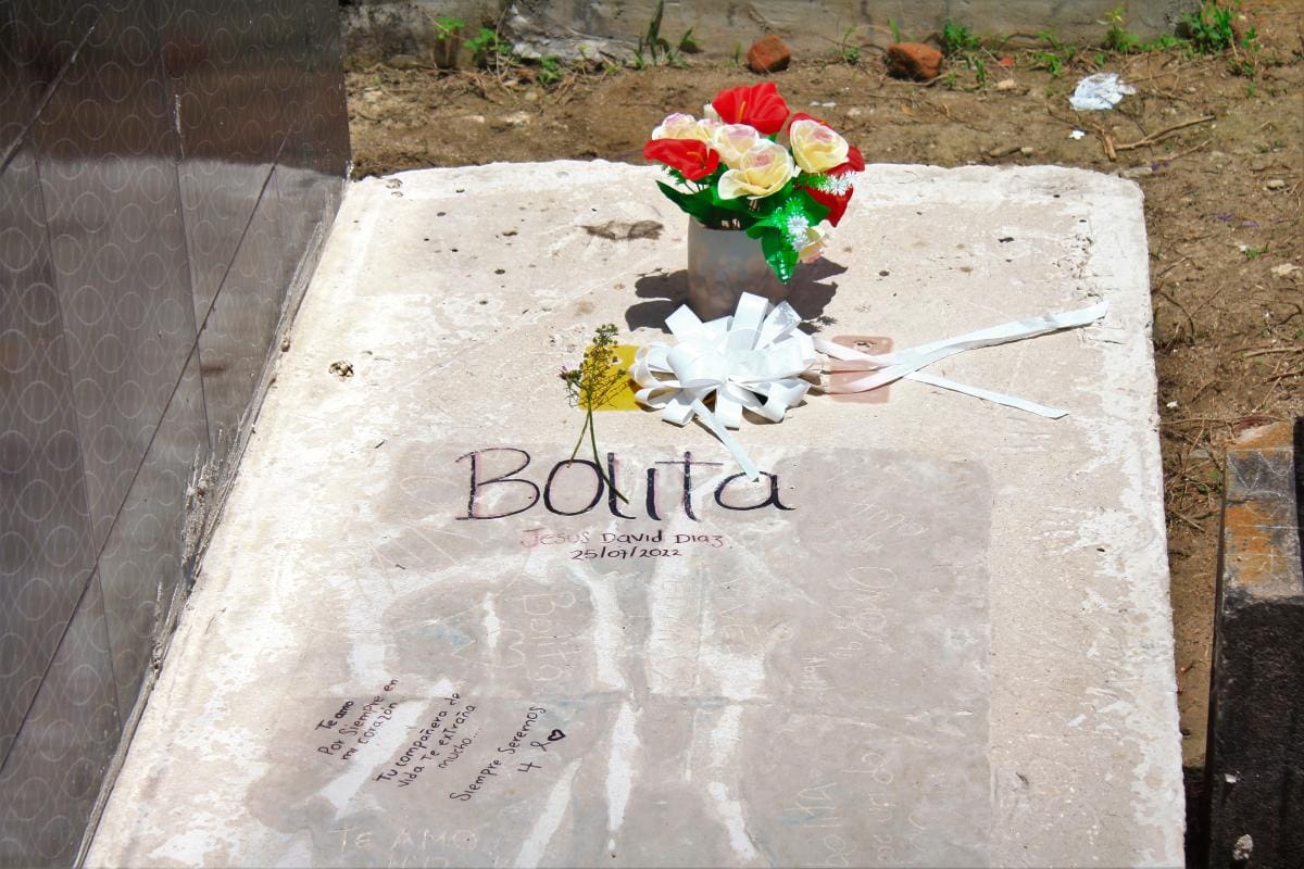 Tumba de Jesús David, ‘el Bolita’, en Chochó, Sucre.