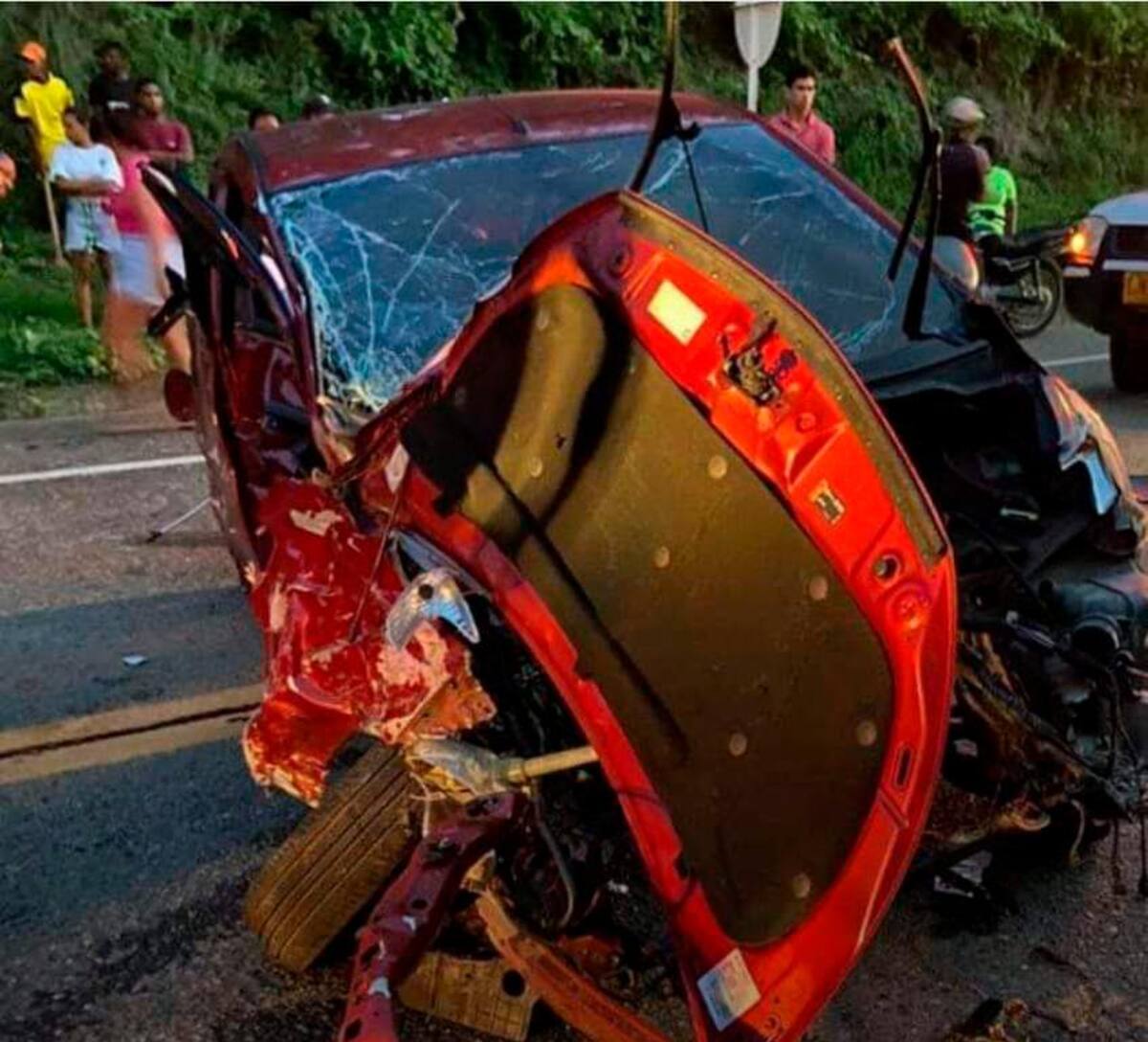 Accidente de tránsito en Arroyo Grande en la tarde de este viernes. //Cortesía.