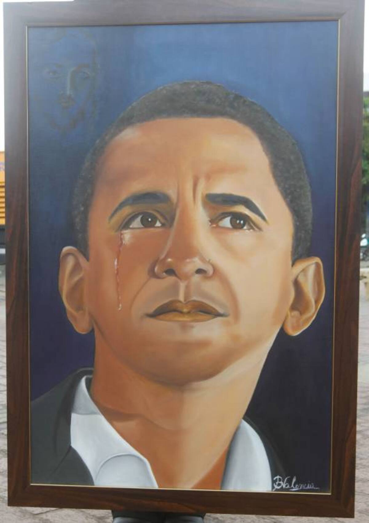 La pintura fue inspirada en una fotografía que le hicieron a Obama en el 2008. JULIO CASTAÑO - EL UNIVERSAL