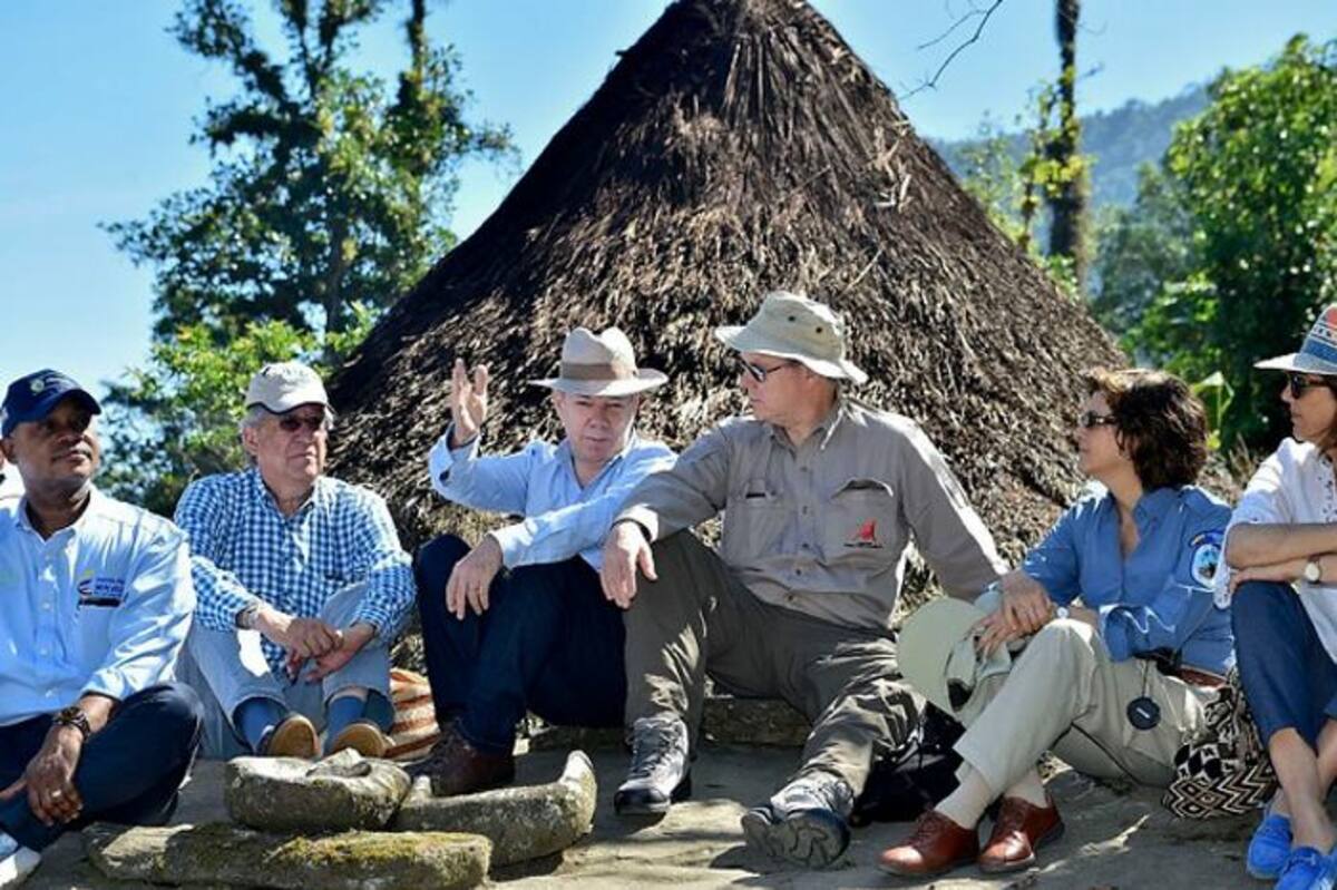 Visita a Ciudad Perdida del príncipe Alberto Segundo de Mónaco y el presidente de la República, Juan Manuel Santos. Colprensa