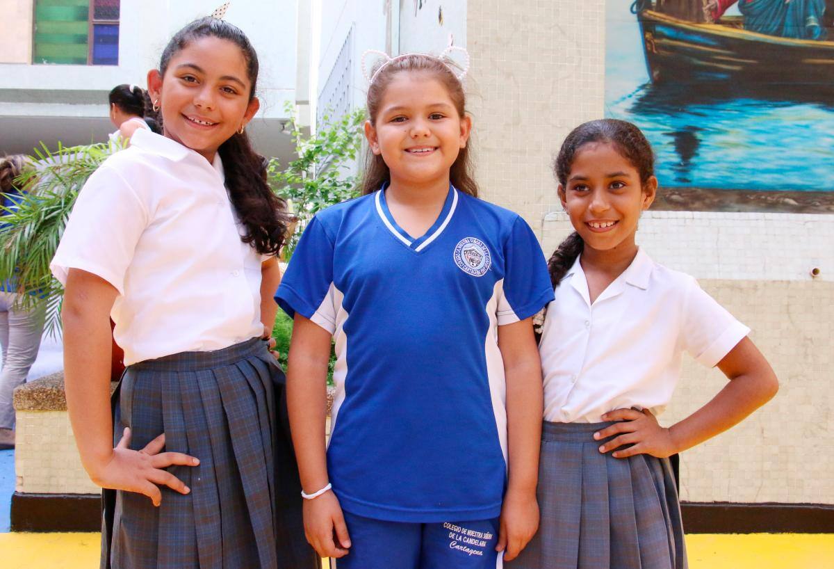 María Valentina Arango, Emily Jaimes y Nathalie Puello.