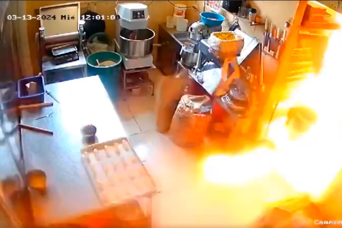 Video: Impactante explosión en una panadería deja cuatro heridos