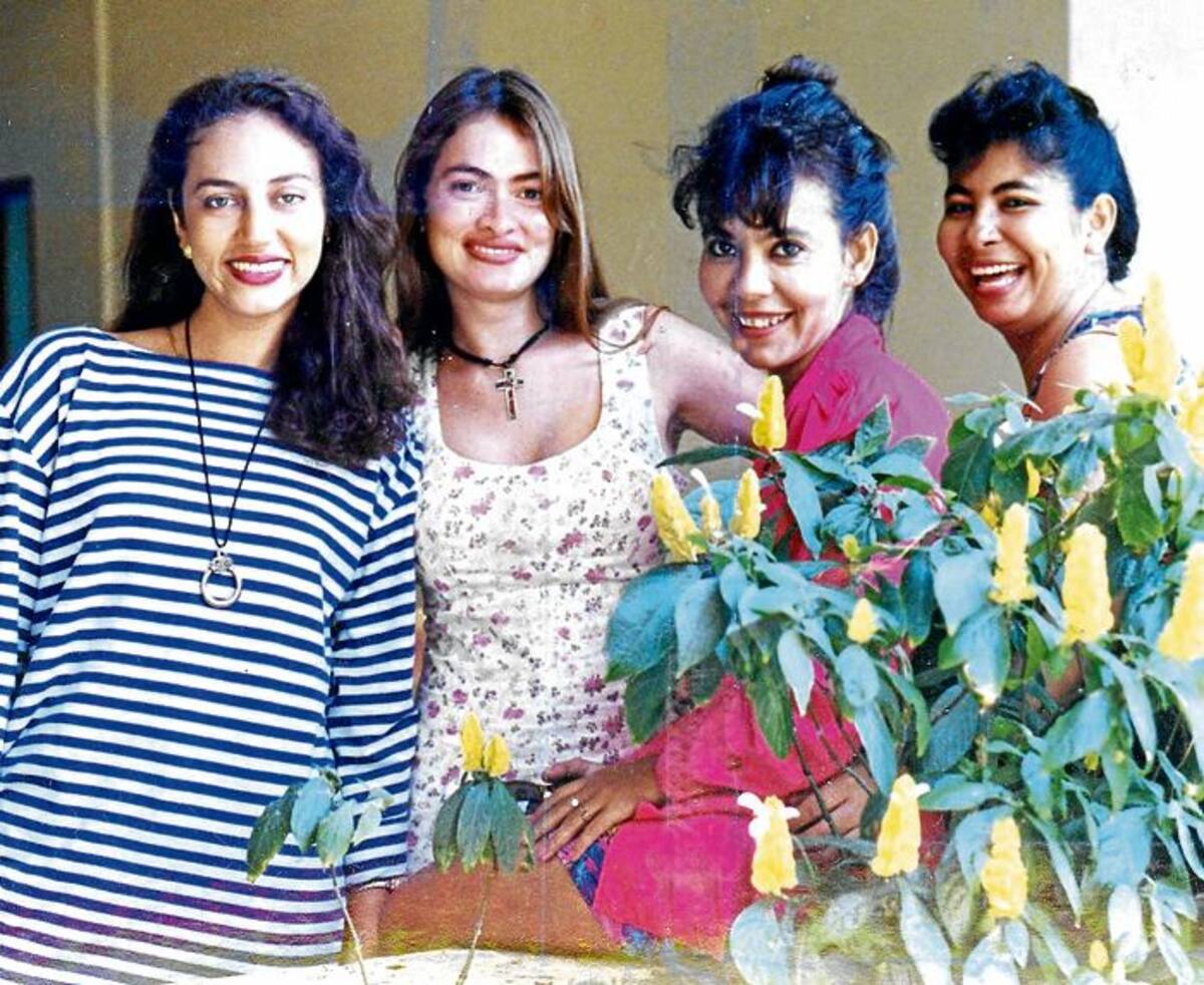 Pilar Mora, Irene Cassalins, Maruja Parra y Martha Arrieta. ARCHIVO MARUJA PARRA