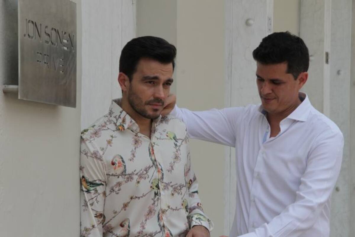 Con el diseñador Jon Sonen Luis Aparicio