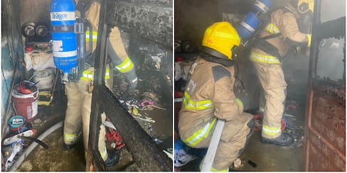 Voraz incendio en apartamento de La Candelaria dejó graves pérdidas