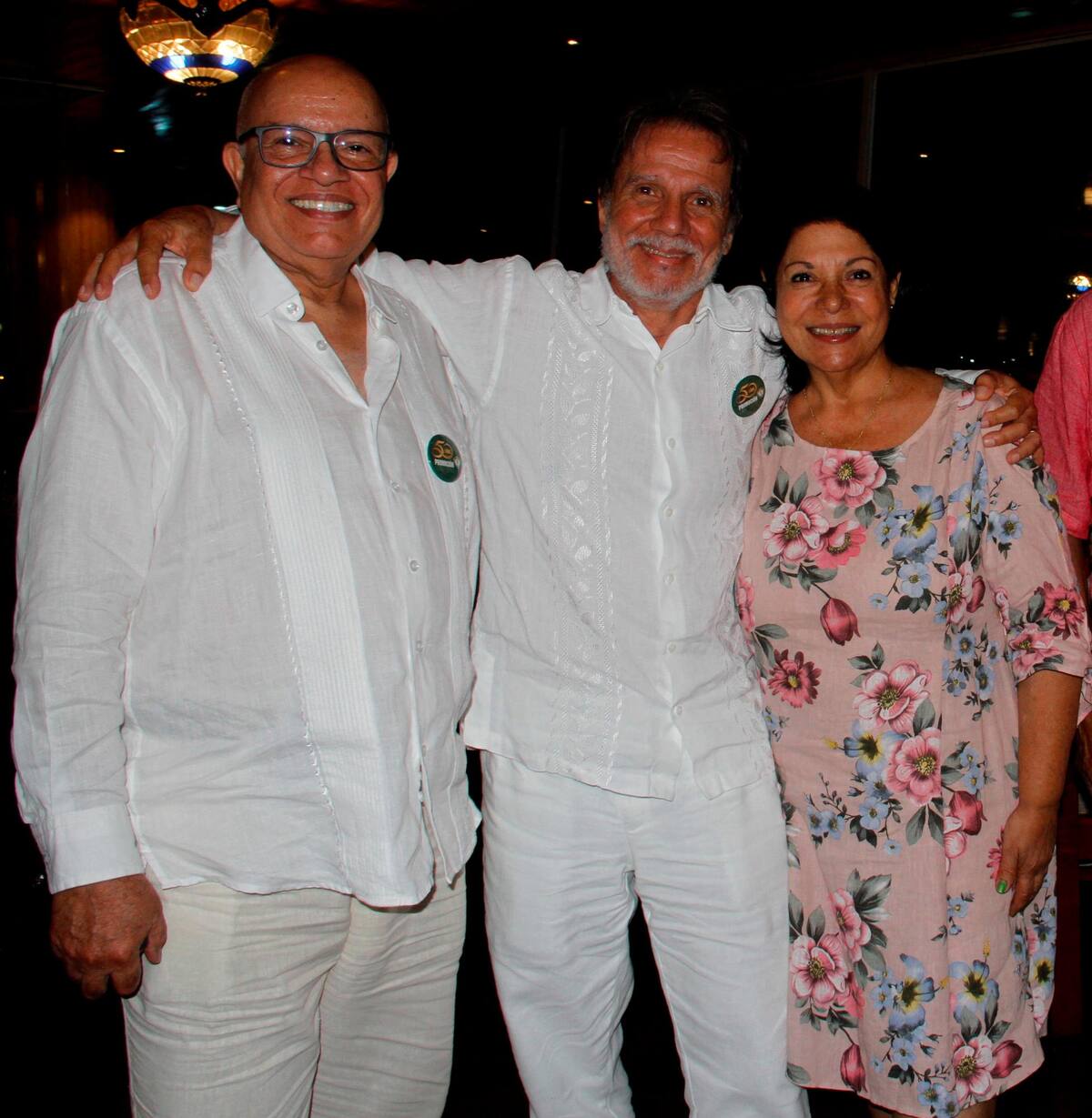 Claret Bermúdez, Óscar Paz y Margarita Glen.