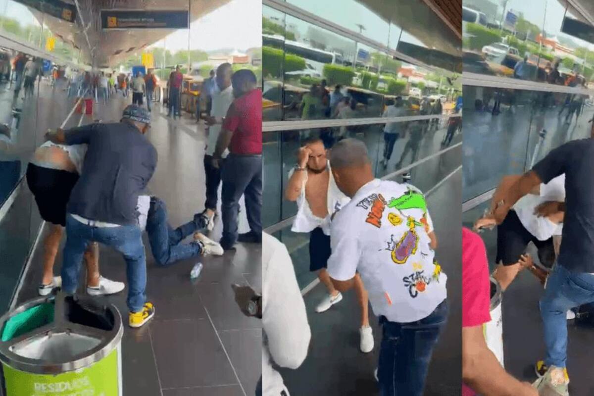 Turistas separaron a conductores tras fuerte pelea en el aeropuerto de Cartagena
