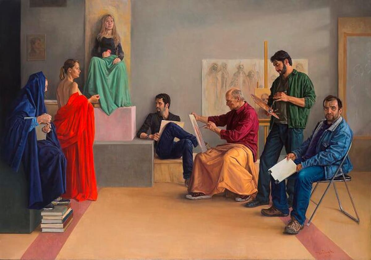 ‘Academia de dibujo’ (2016), de Darío Ortiz. 140 x 200 cm.