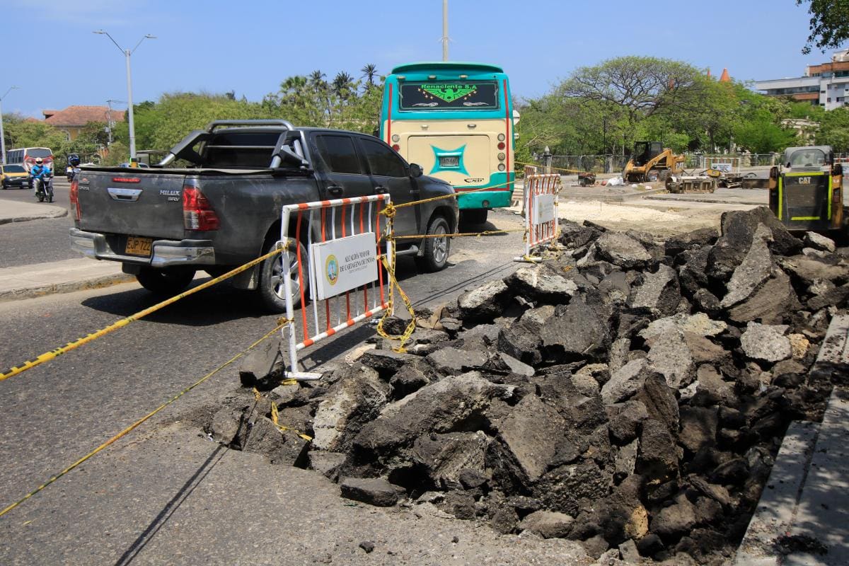 Alcaldía de Cartagena inicia obras de rehabilitación en la Avenida Rafael Núñez