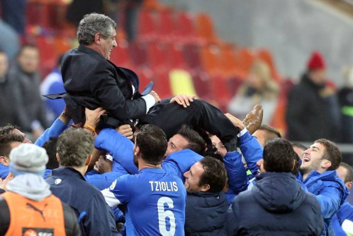 Grecia clasificó al mundial de Brasil 2014. AFP DANIEL MIHAILESCU
