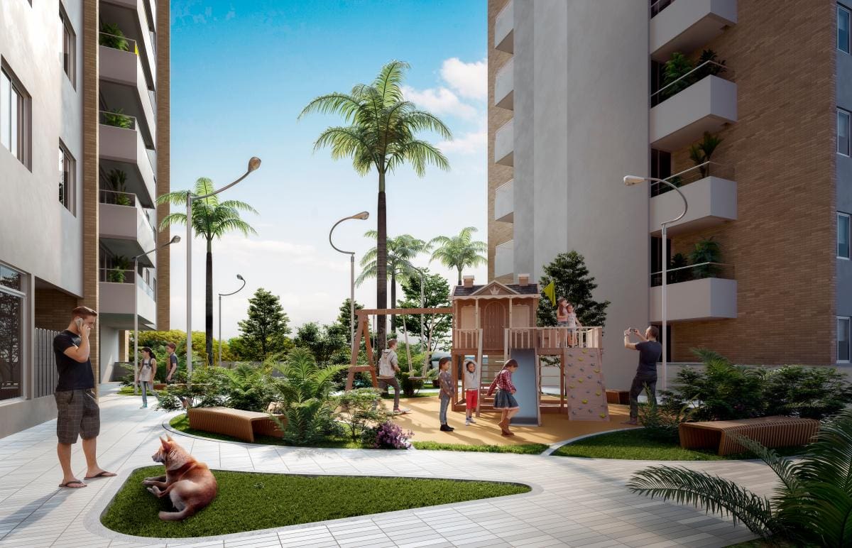 Parque de la Castellana tiene una ubicación estratégica, en la avenida Pedro de Heredia, al lado del Éxito Cartagena. // Cortesía.