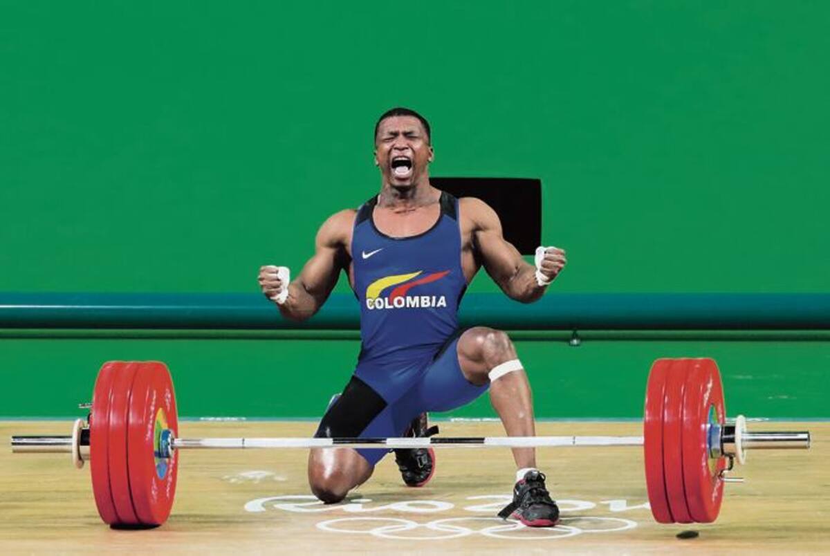 El pesista antioqueño Óscar Figueroa.