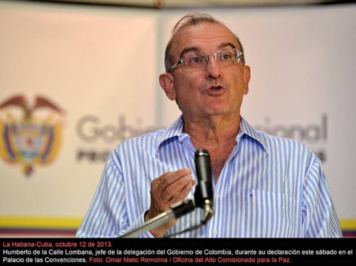 Humberto de la Calle Lombana, jefe de delegación del Gobierno en el proceso de paz en la Habana. COLPRENSA