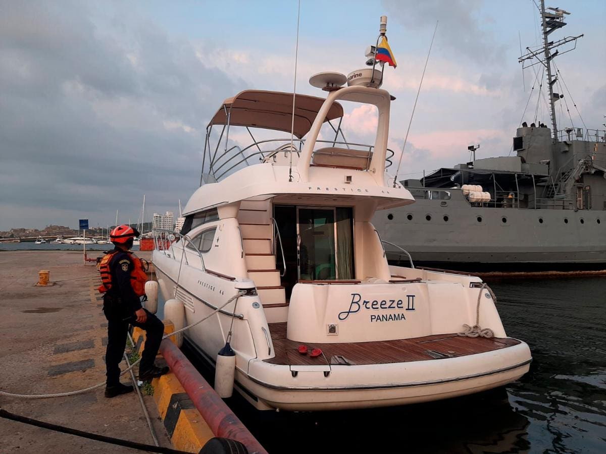 Yate en donde iba el empresario mexicano Eduardo Torres Zorrilla.