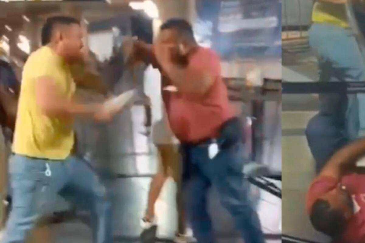 Video: fuerte pelea a golpes en la puerta de aeropuerto de Cartagena
