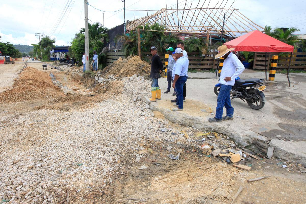 Así van los trabajos en esta zona aledaña a Mamonal
