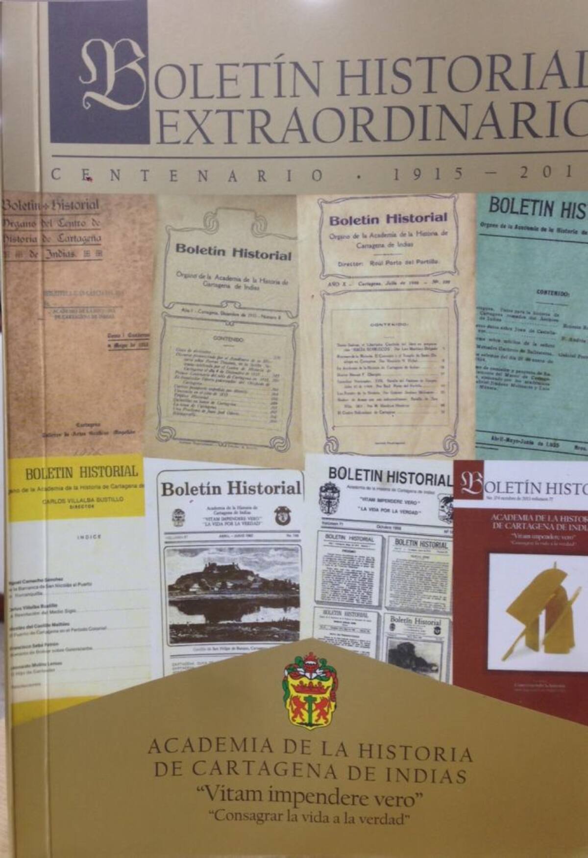 La Academia de Historia de Cartagena de Indias celebra el centenario de su boletín con una edición extraordinaria. La portada de la publicación. CORTESÍA