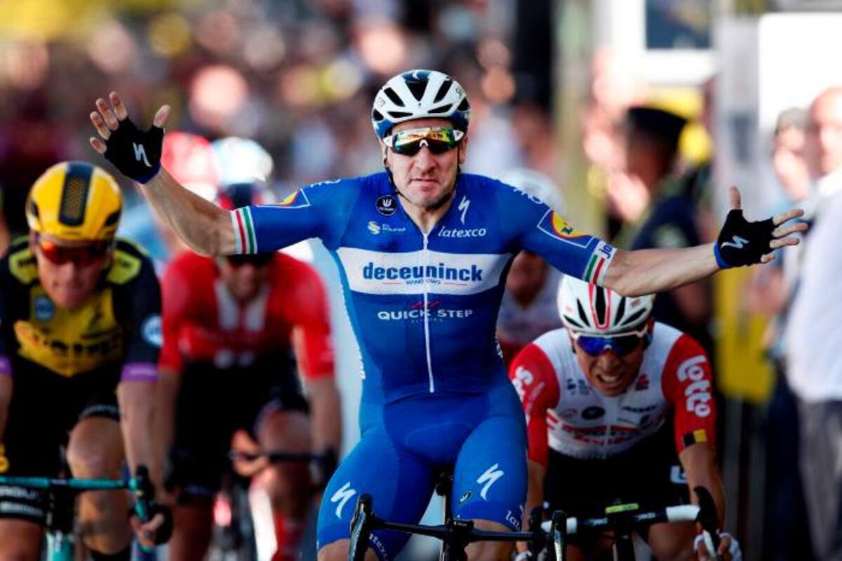Viviani se estrena en el Tour y Alaphilippe sigue de amarillo