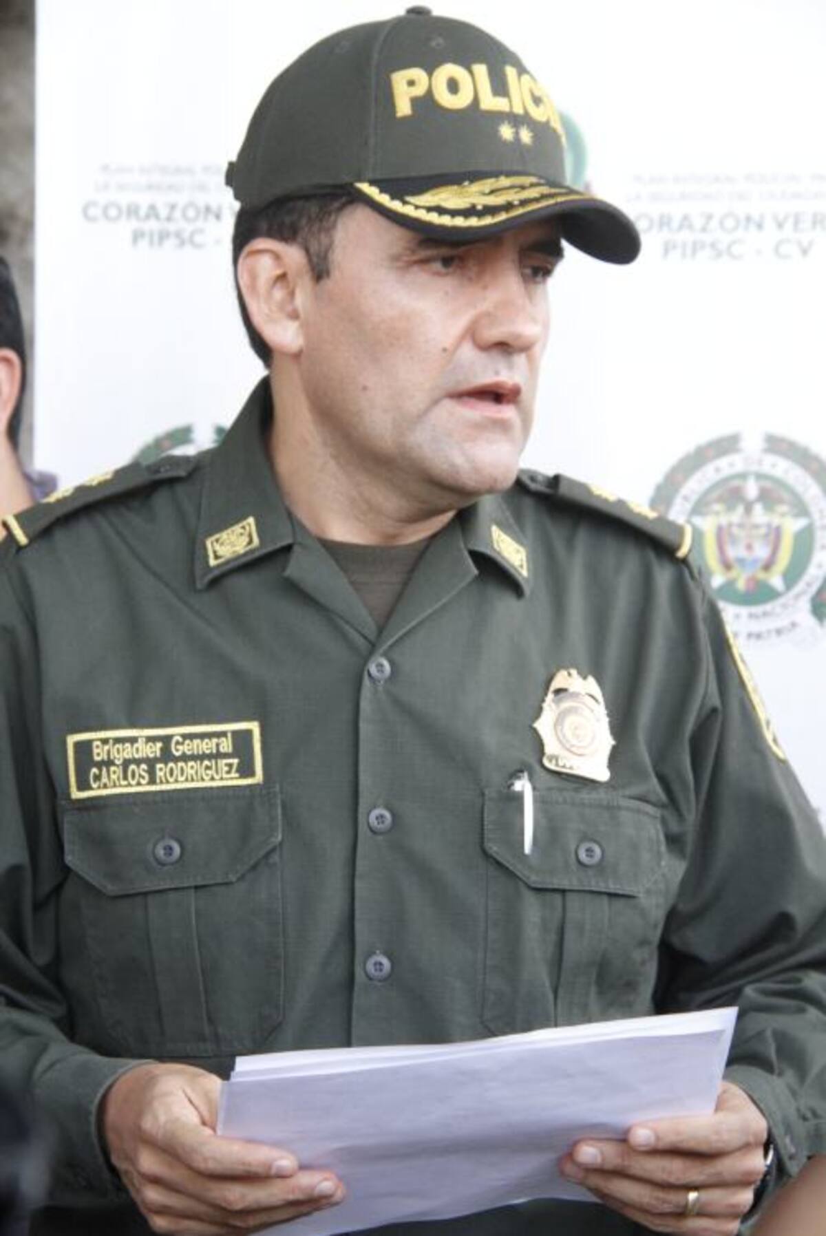 General Rodríguez, comandante de la Policía Metropolitana de Cartagena.