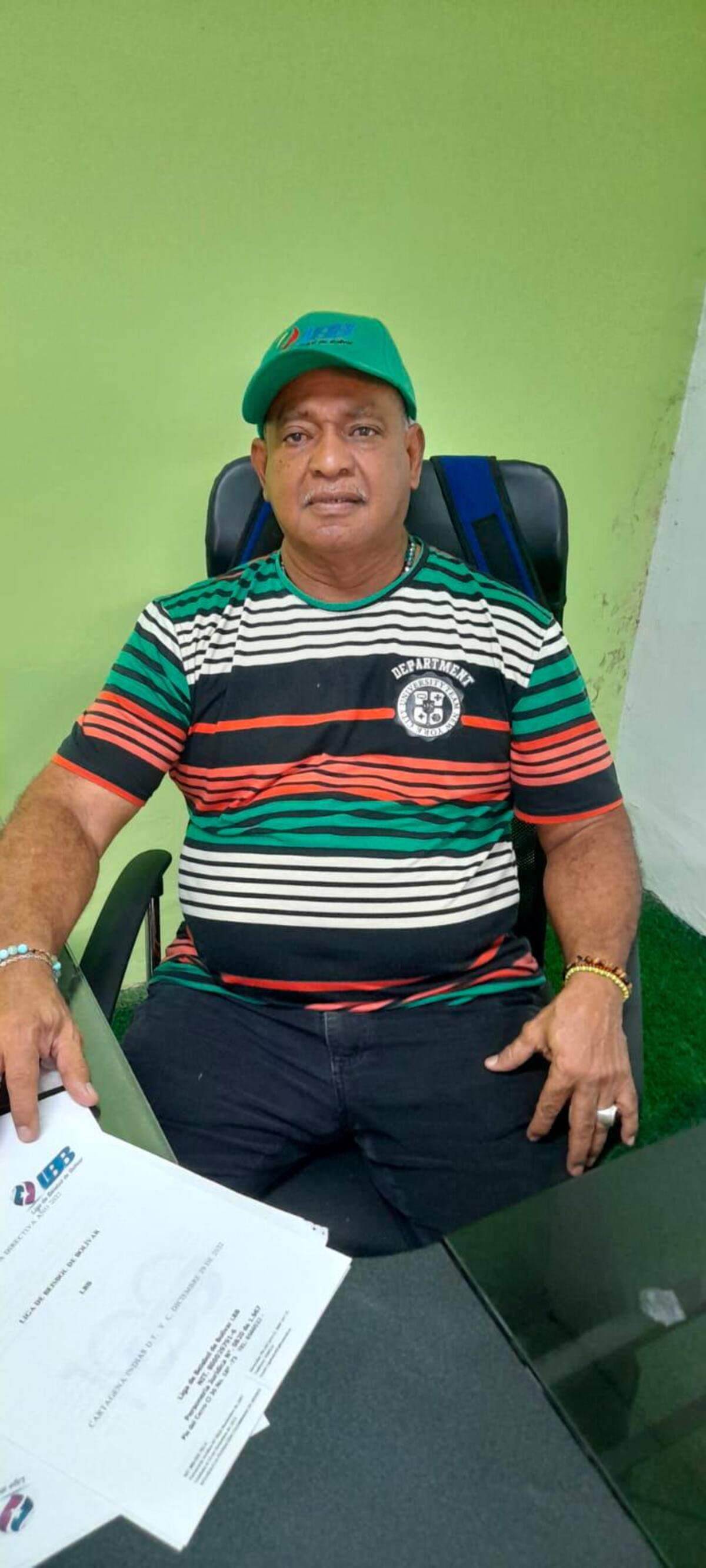 Dagoberto Cavadía, presidente de la Liga de Béisbol de Bolívar.//ERNESTO ARMENTEROS-EL UNIVERSAL