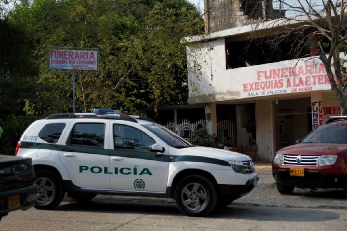 El cadáver de Rojas está en una funeraria en Zaragocilla, que es custodiada por la Policía.
