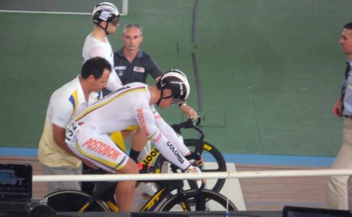 El ciclista sincelejano integrante de la Selección Colombia de Pista, Anderson Parra Cortez.
