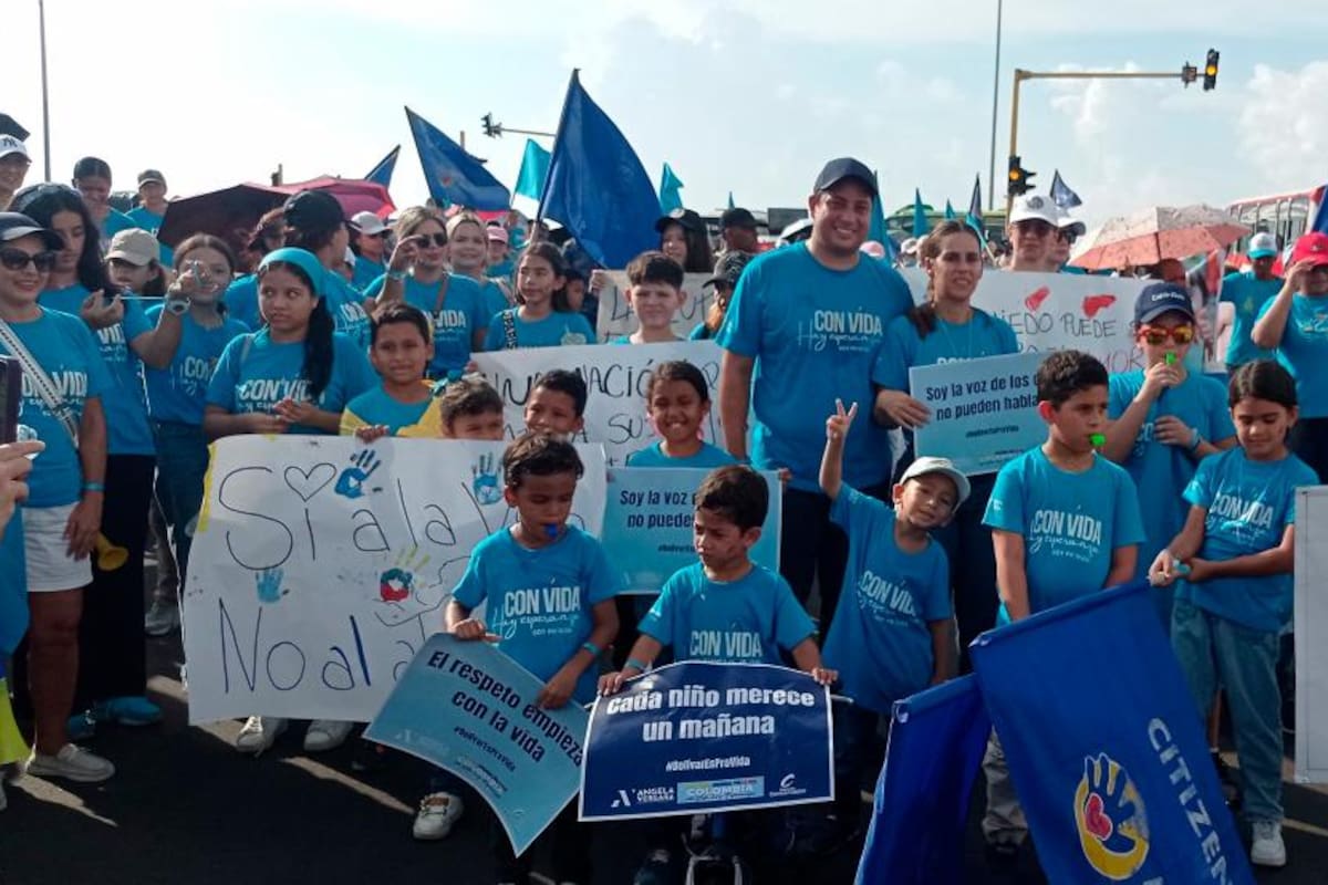 En fotos: así se vive la XVIII Marcha Nacional por la Vida en Cartagena