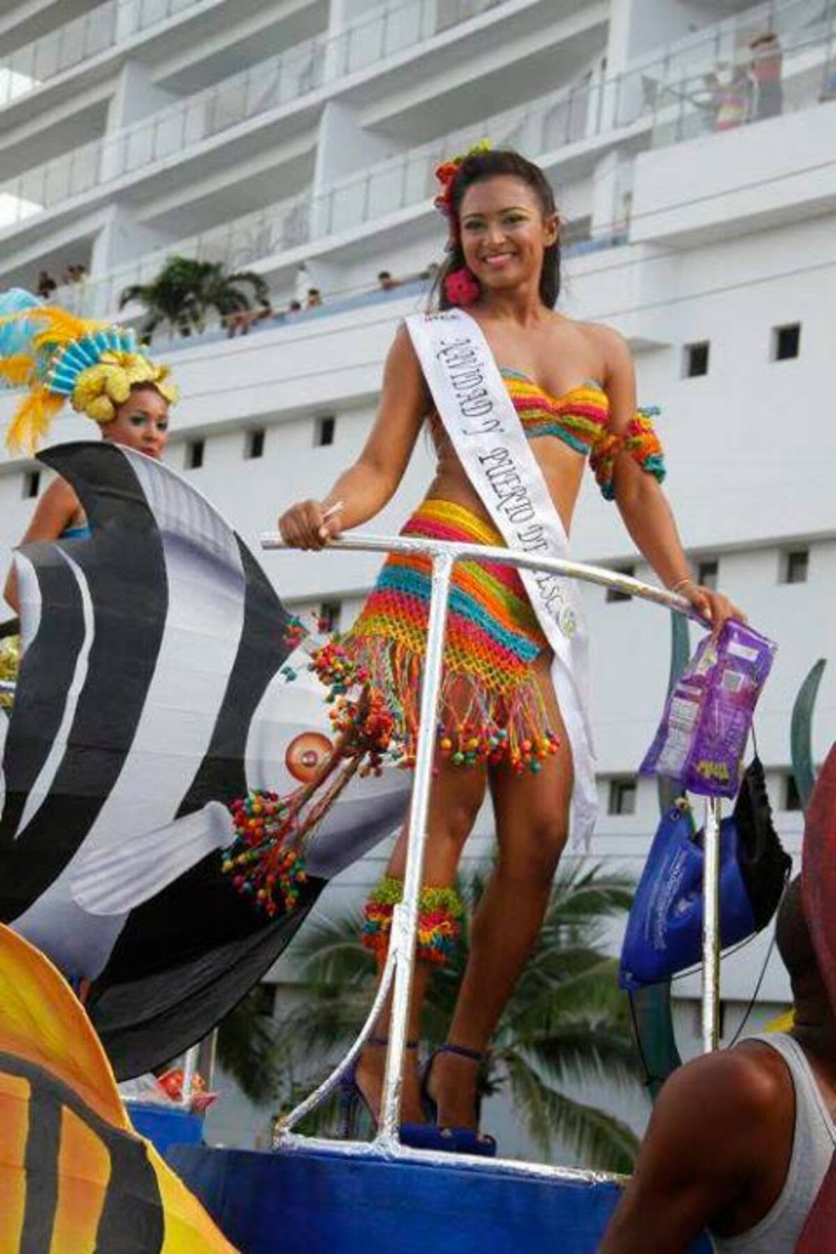 La exreina representó al sector Navidad y Puerto de Pescadores en el reinado de la Independencia.