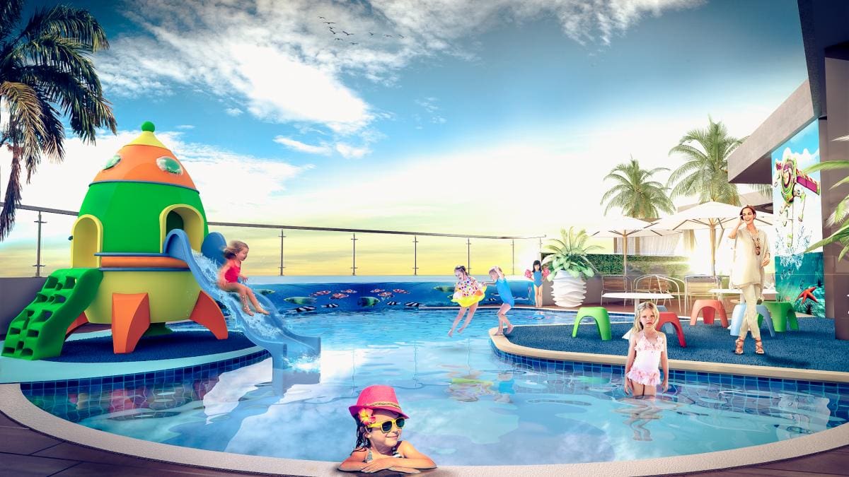 Piscina para niños de Mediterránea.