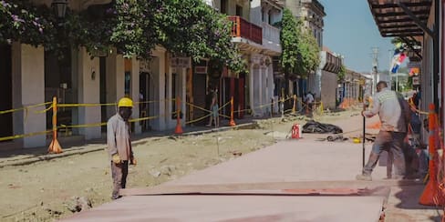 Calle de la Media Luna: Alcaldía de Cartagena reporta cómo van las obras
