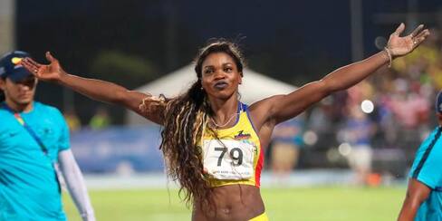 Caterine Ibargüen ganó el salto largo en la Liga Diamante
