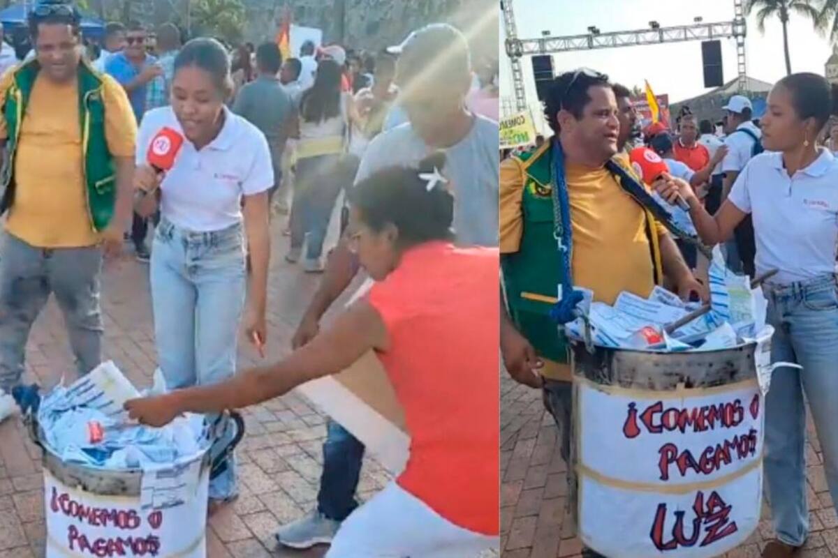 En vivo: manifestación contra el alza en las tarifas de luz en Cartagena