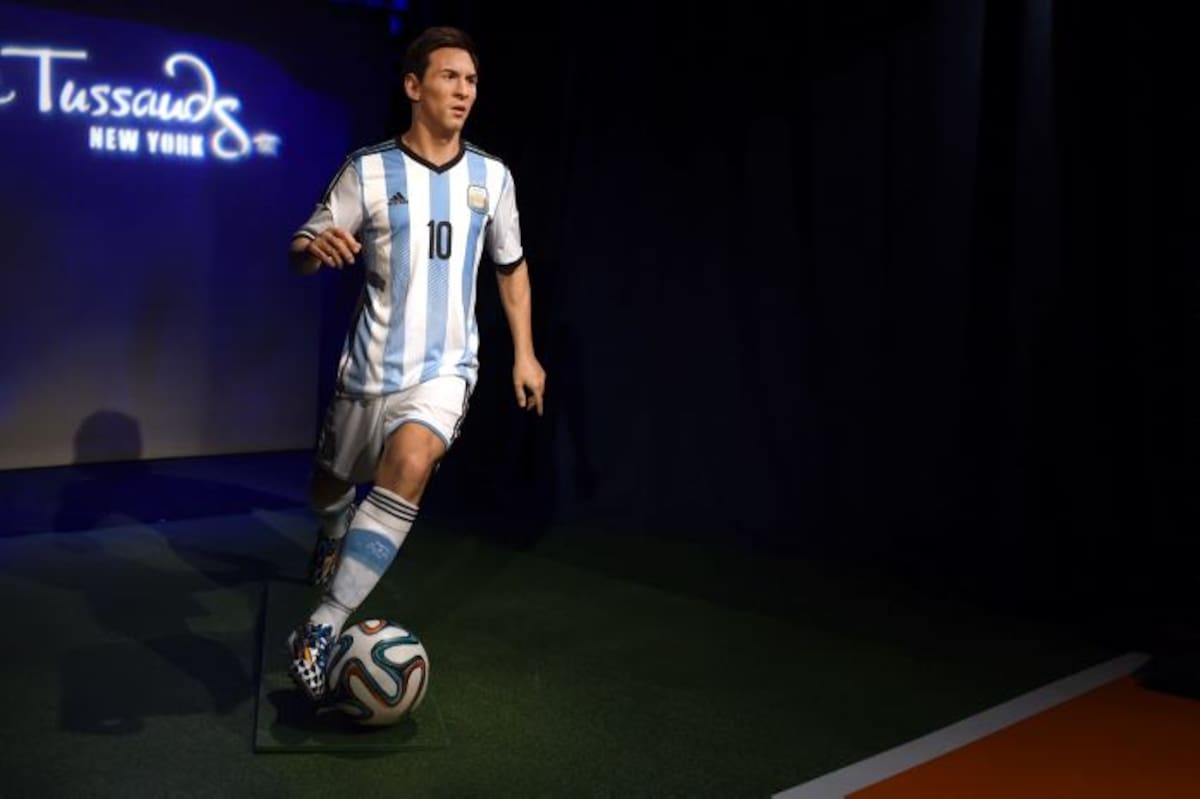 La estatua de Lionel Messi, se encuentra en el museo Madame Tussauds de Nueva York. AFP TIMOTHY A. CLARY