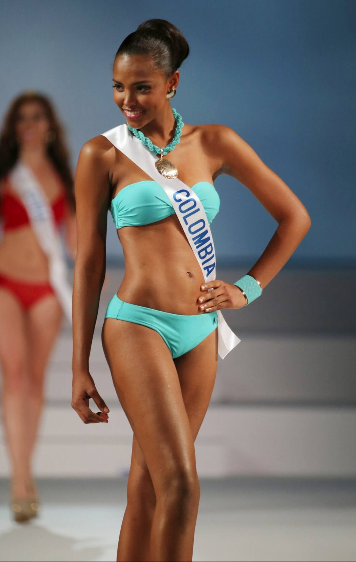 Zuleika Suárez en vestido de baño durante el certamen. AP Eugene Hoshiko