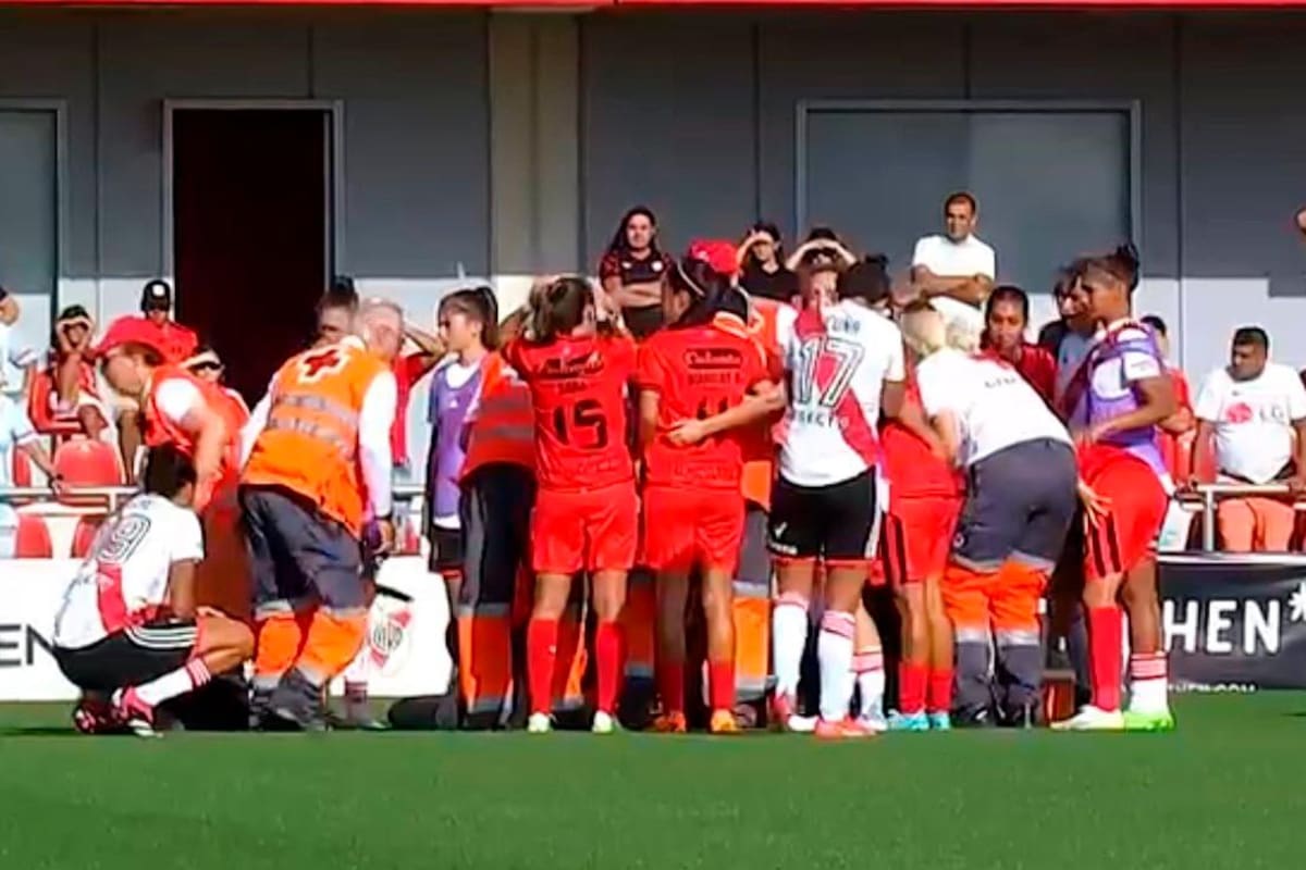 Futbolista argentina se desmayó en el River Plate vs América Cali