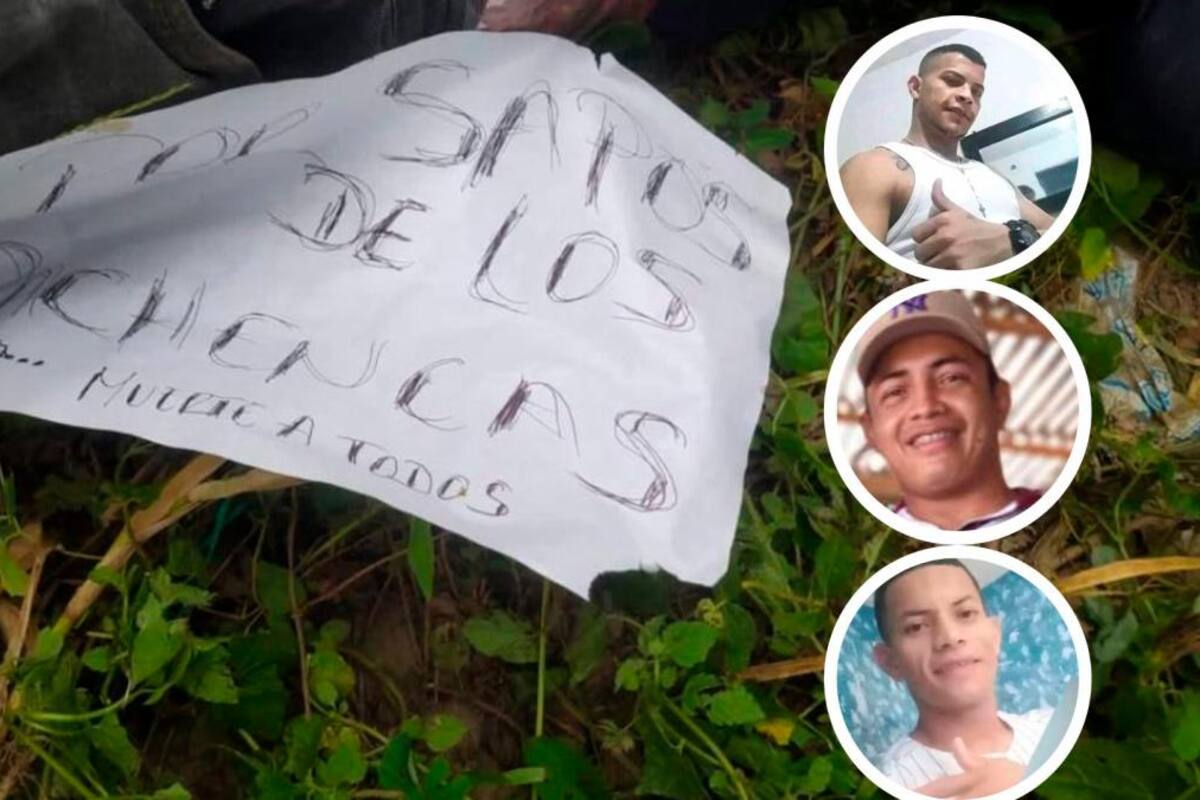 A balazos asesinan a 3 hombres y les dejan un cartel: dos eran hermanos