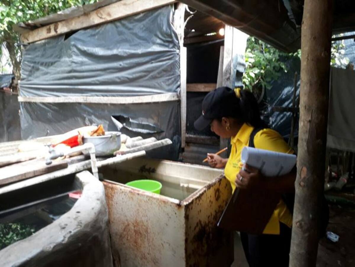 Personal de la Secretaría de Salud de Bolívar está trabajando en la búsqueda de chinches, que son los insectos portadores del parásito que causa la enfermedad de Chagas. Cortesía