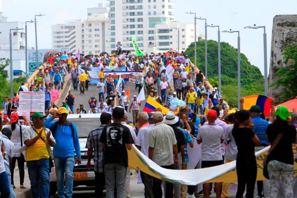 Paro nacional: Este es el recorrido de la marcha del 20 de julio en Cartagena