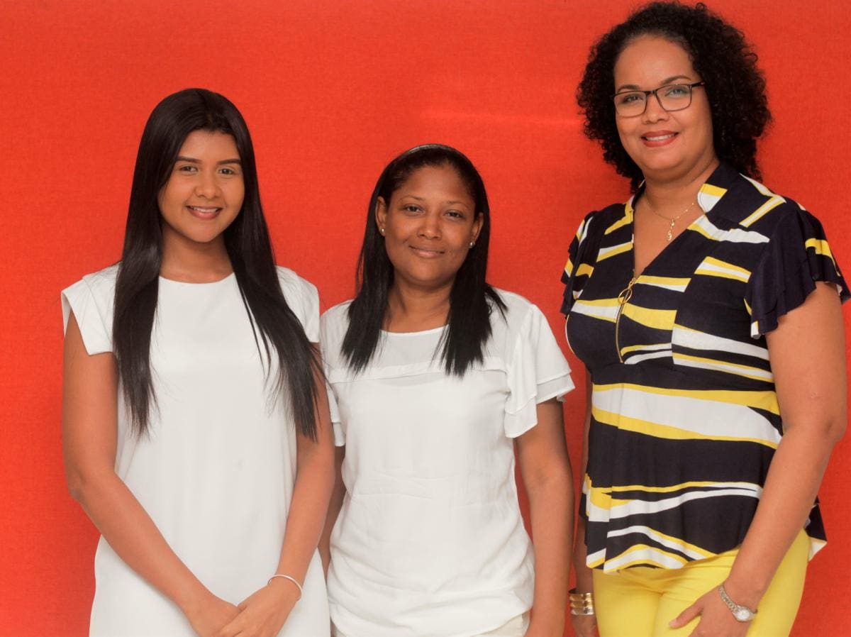 Olga Miranda, Leyva Berrío y Heidy Torres.