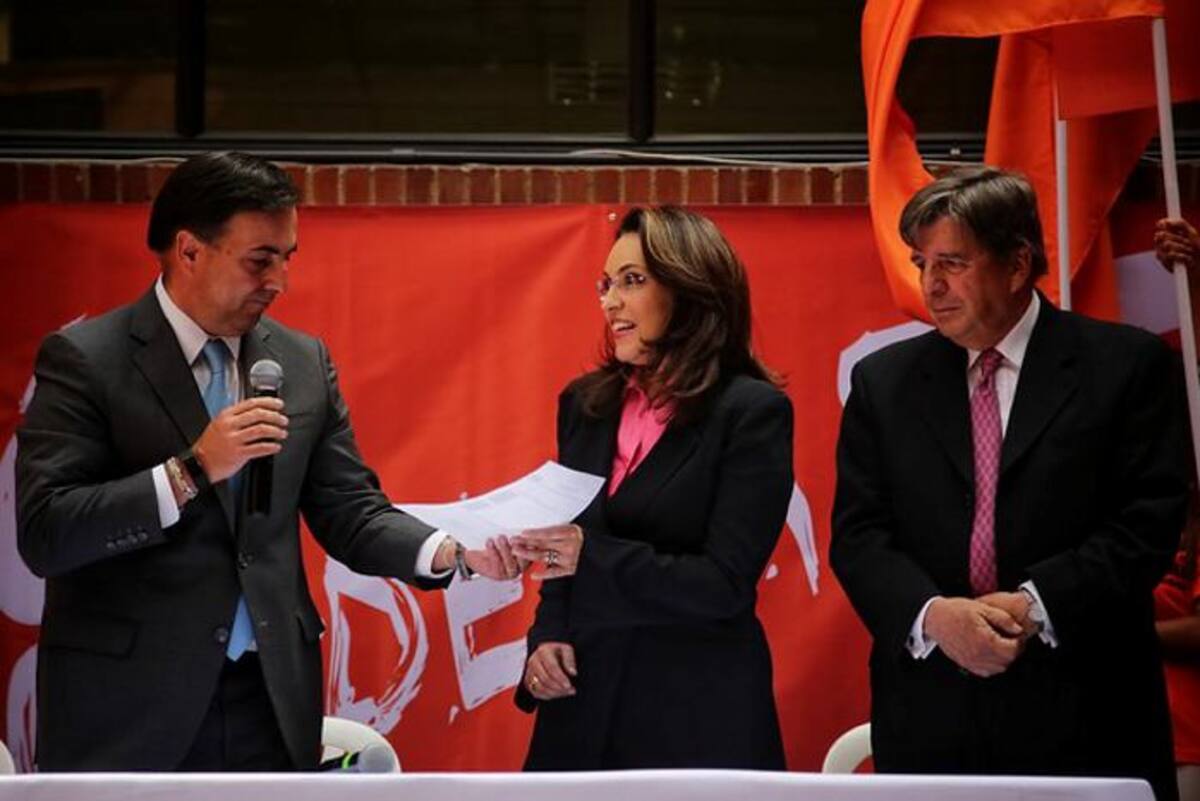 Viviane Morales, candidata presidencial y Jorge Leyva Durán. Colprensa