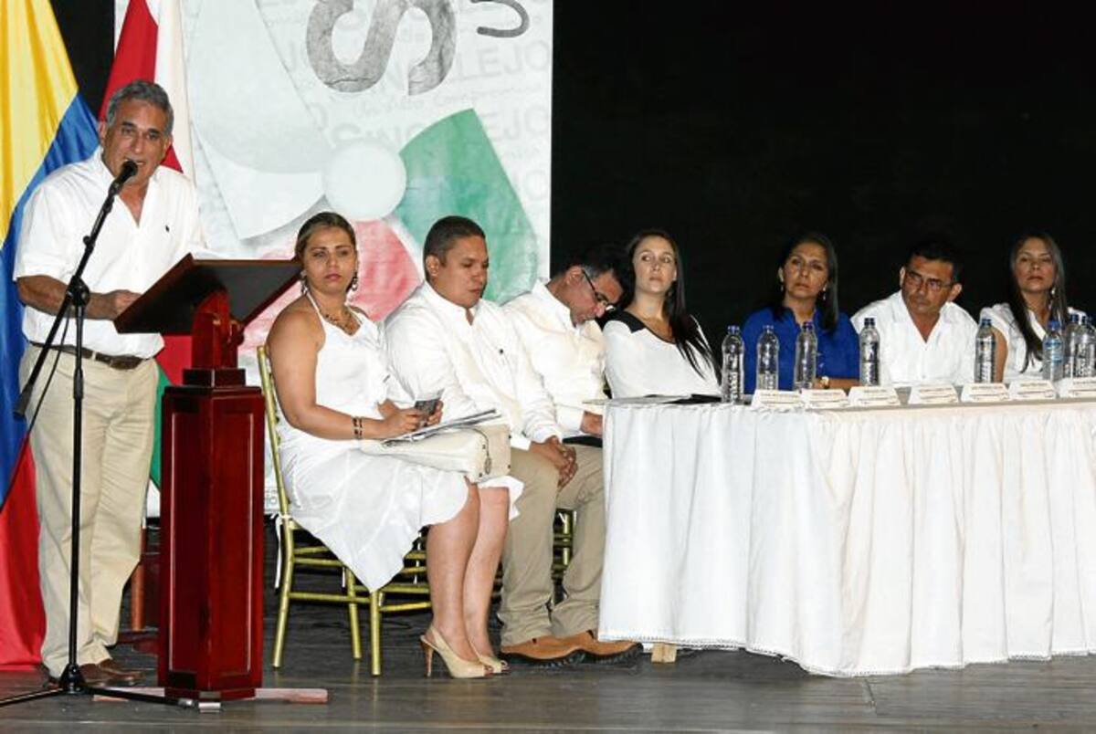 El alcalde Jairo Fernández Quessep, durante la rendición de cuentas de su primer año de gestión. MANUEL SANTIAGO PÉREZ/ELUNIVERSAL/