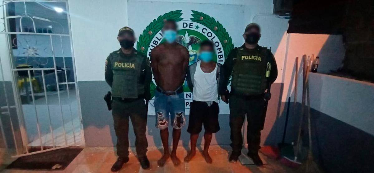 Capturados por crimen en atraco ocurrido hoy en el barrio Bruselas.