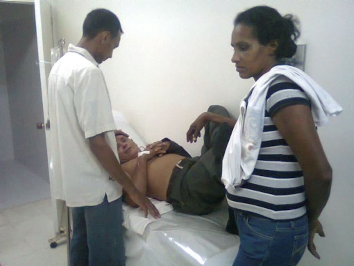 Adán Escobar, herido.
