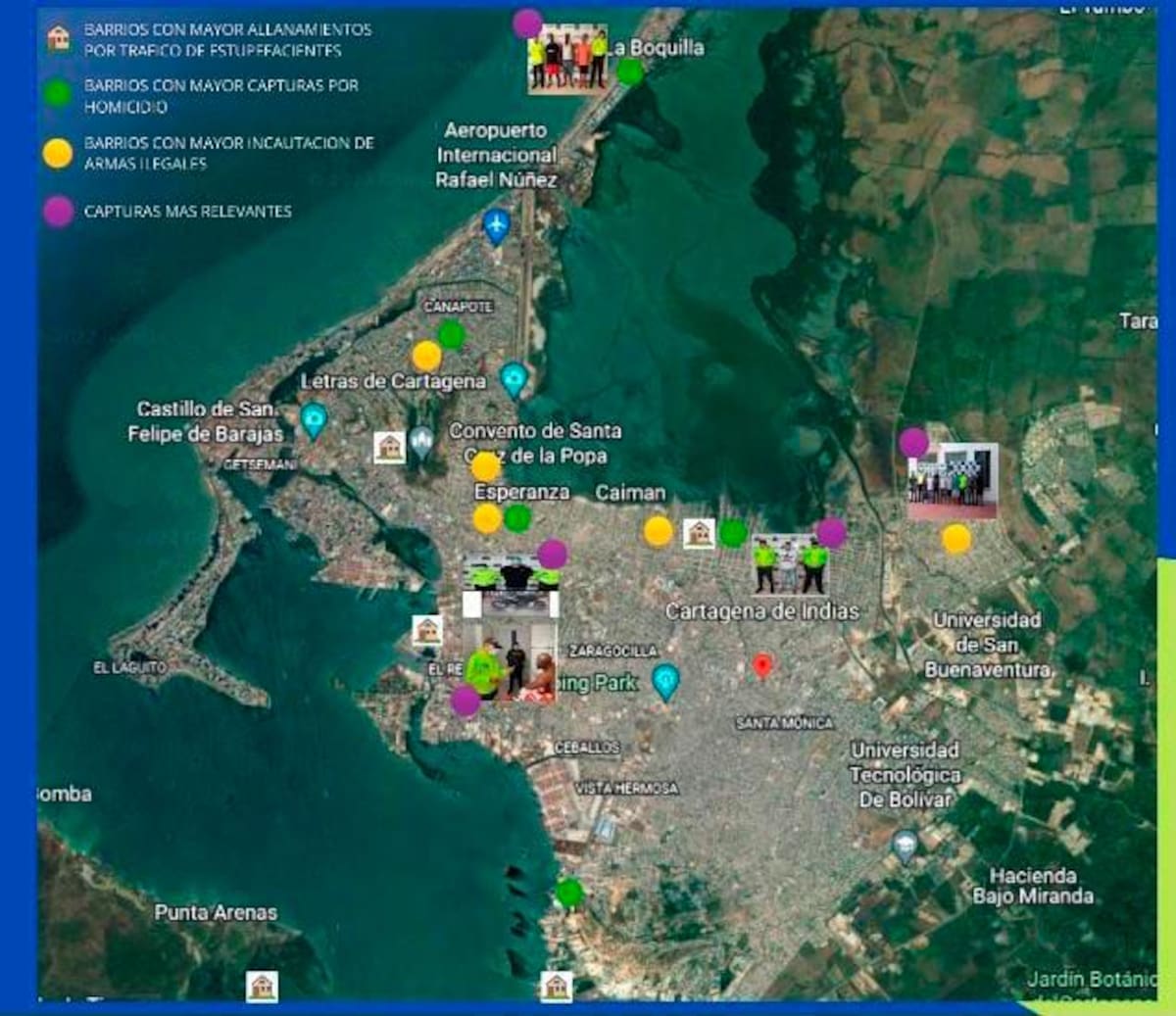 Cifras de homicidios y hurtos de la Policía Nacional.
