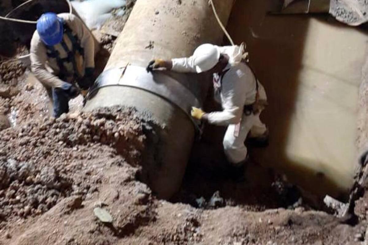 Reparan daño en tubería que dejó al 50% de Cartagena sin agua