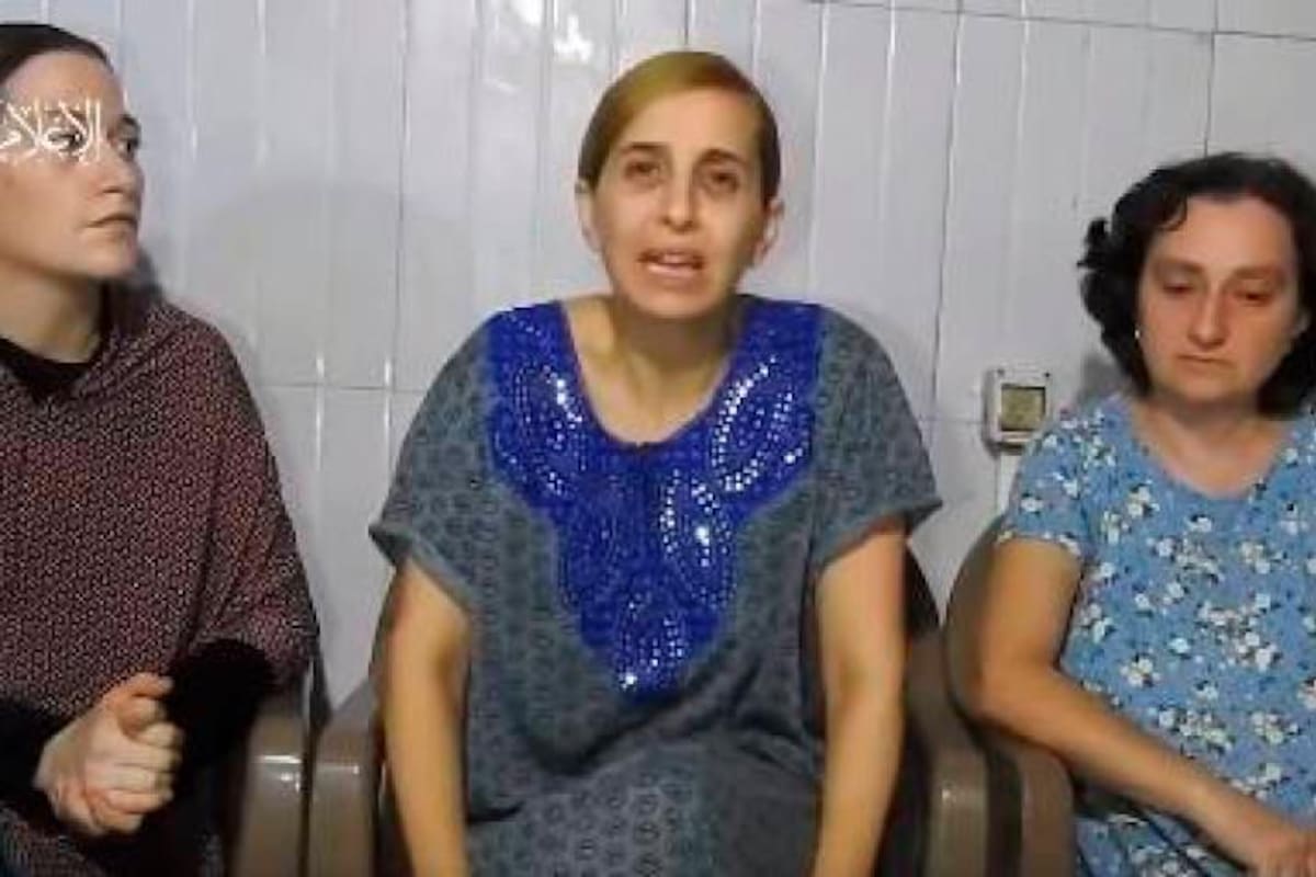 Atención: Hamás publica un vídeo de propaganda con tres rehenes