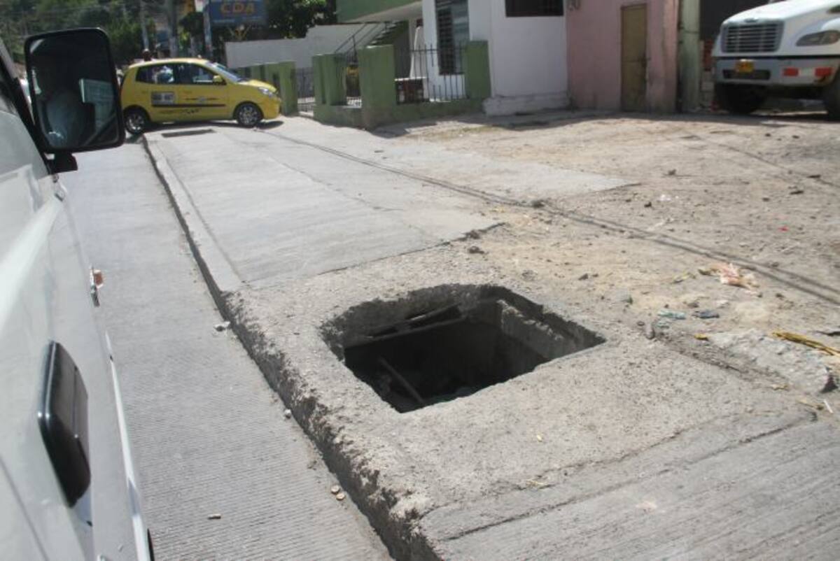 Hueco en la subida de La Popa. EL UNIVERSAL
