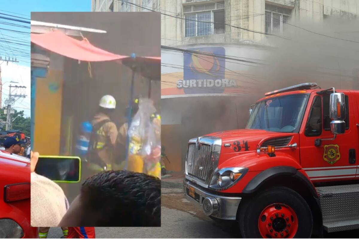 Pérdidas millonarias tras incendio en un almacén de Barranquilla